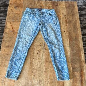 Material Girl Light Blue Floral Skinny Jeans
